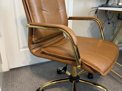 Faux Leather Desk Chair