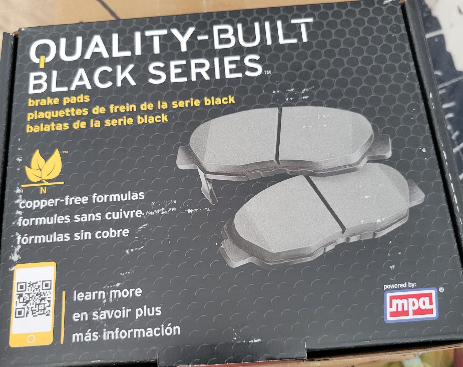 Quality-Built Black Series Brake Pads - Compatible with Select Toyota, Lexus, and Subaru Models