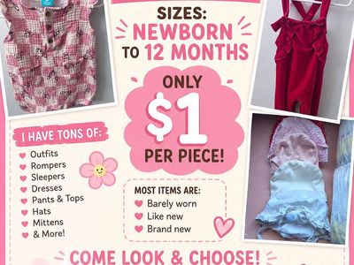 Baby Girl Clothes Lot Sizes 3 to 12 Months - Outfits, Rompers, & More