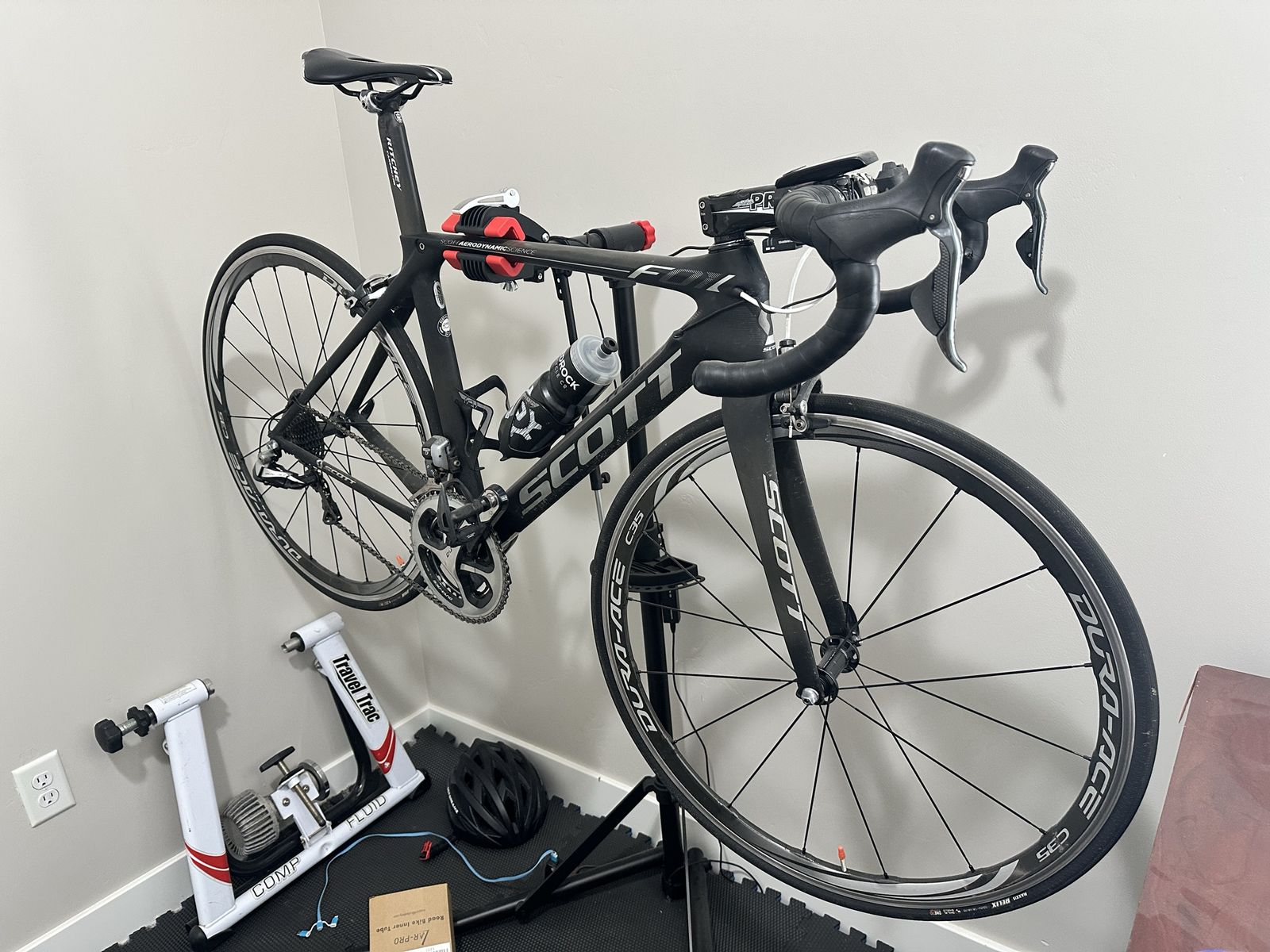 Scott Foil Premium Carbon Road Bike - Shimano Dura-Ace Di2, Trainer & Stand Included size small 52