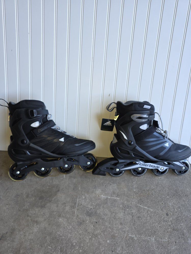 Rollerblade Zetablade Men's size 13
 Adult Fitness Inline Skates Black/Silver - Excellent Condition