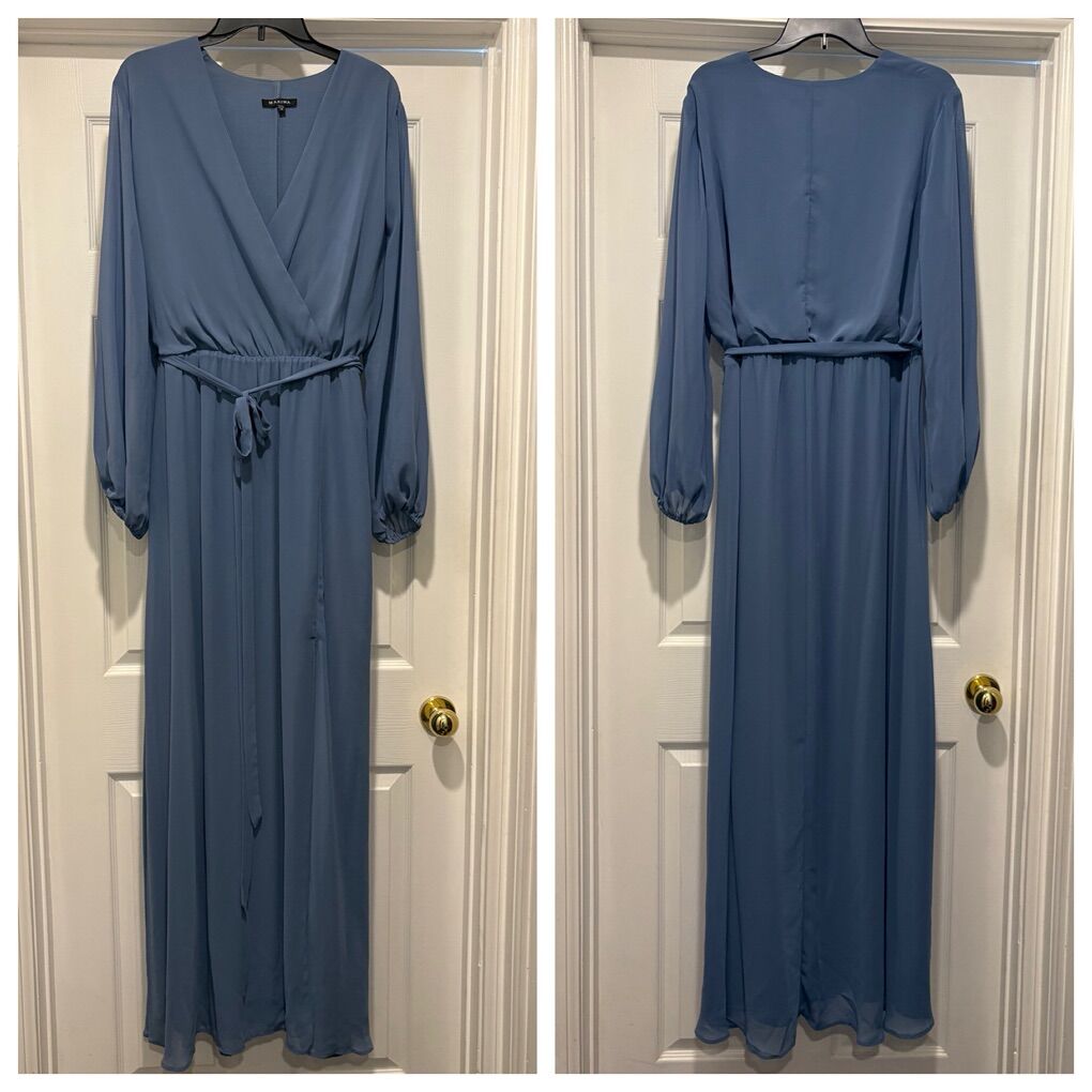 Marina Blue Formal Holiday Special Occasion Dress