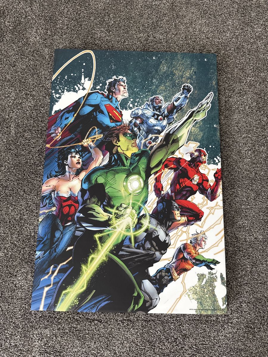 DC Comics Justice League Rebirth Original Cover Art Canvas Print Superman Wonder Woman Flash
