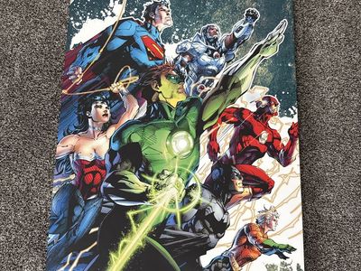 DC Comics Justice League Rebirth Original Cover Art Canvas Print Superman Wonder Woman Flash