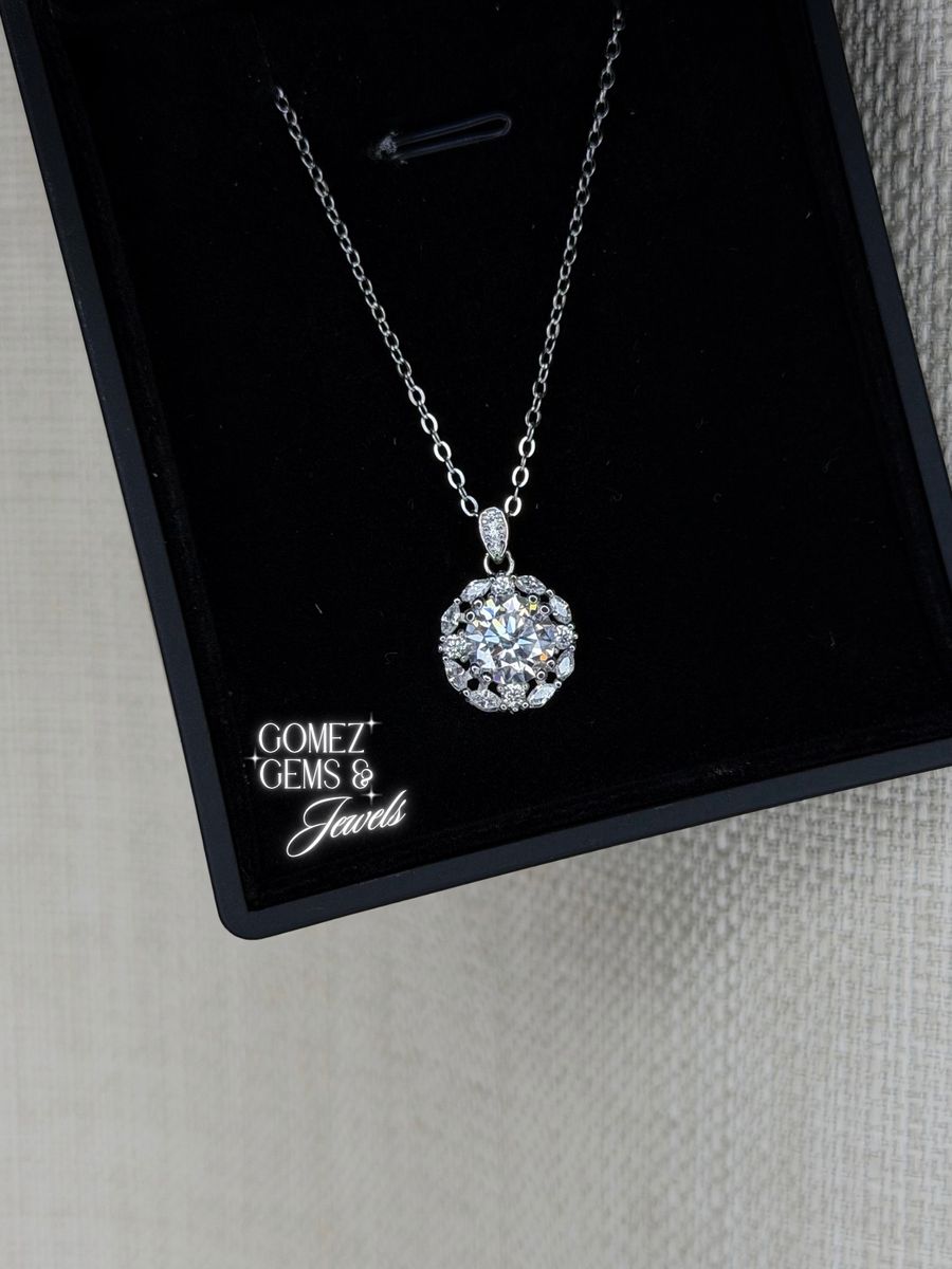 Sterling Silver Moissanite Necklace