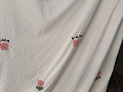 Beautiful Duvet Embroidered Flowers