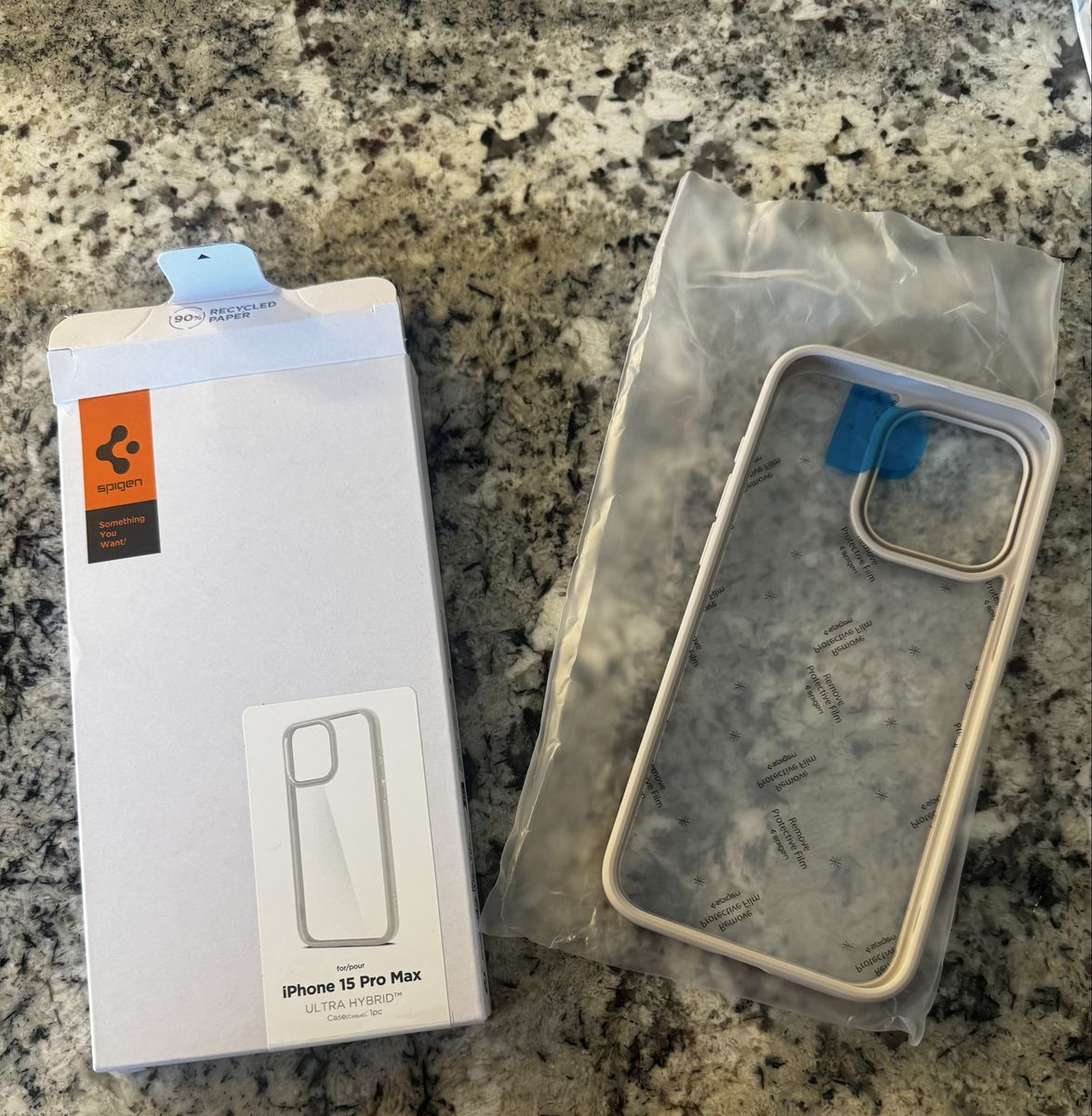 Spigen Ultra Hybrid Case for iPhone 15 Pro Max - Clear, Slim, Shock-Absorbent