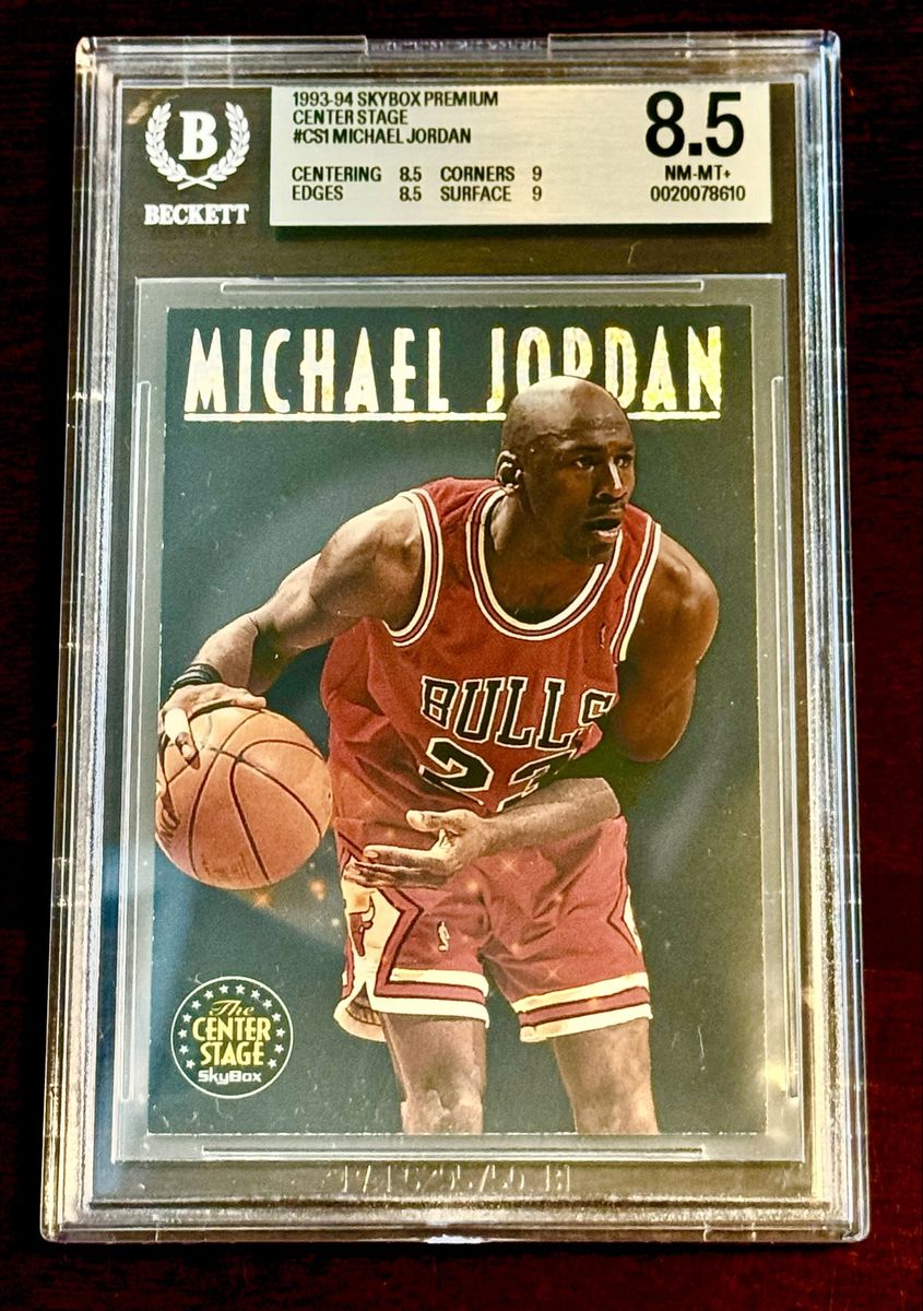 Beckett 1993-94 Skybox Premium Michael Jordan CS1 Center Stage NM-MT+ 8.5 Graded Card