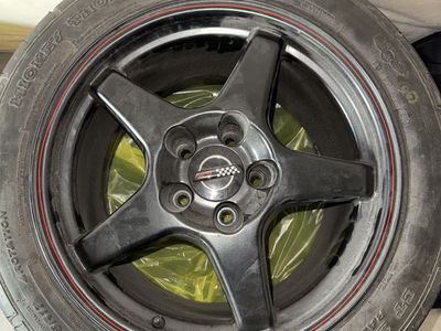 Black C6 Corvette Wheels With Tires And 20mm Wheel