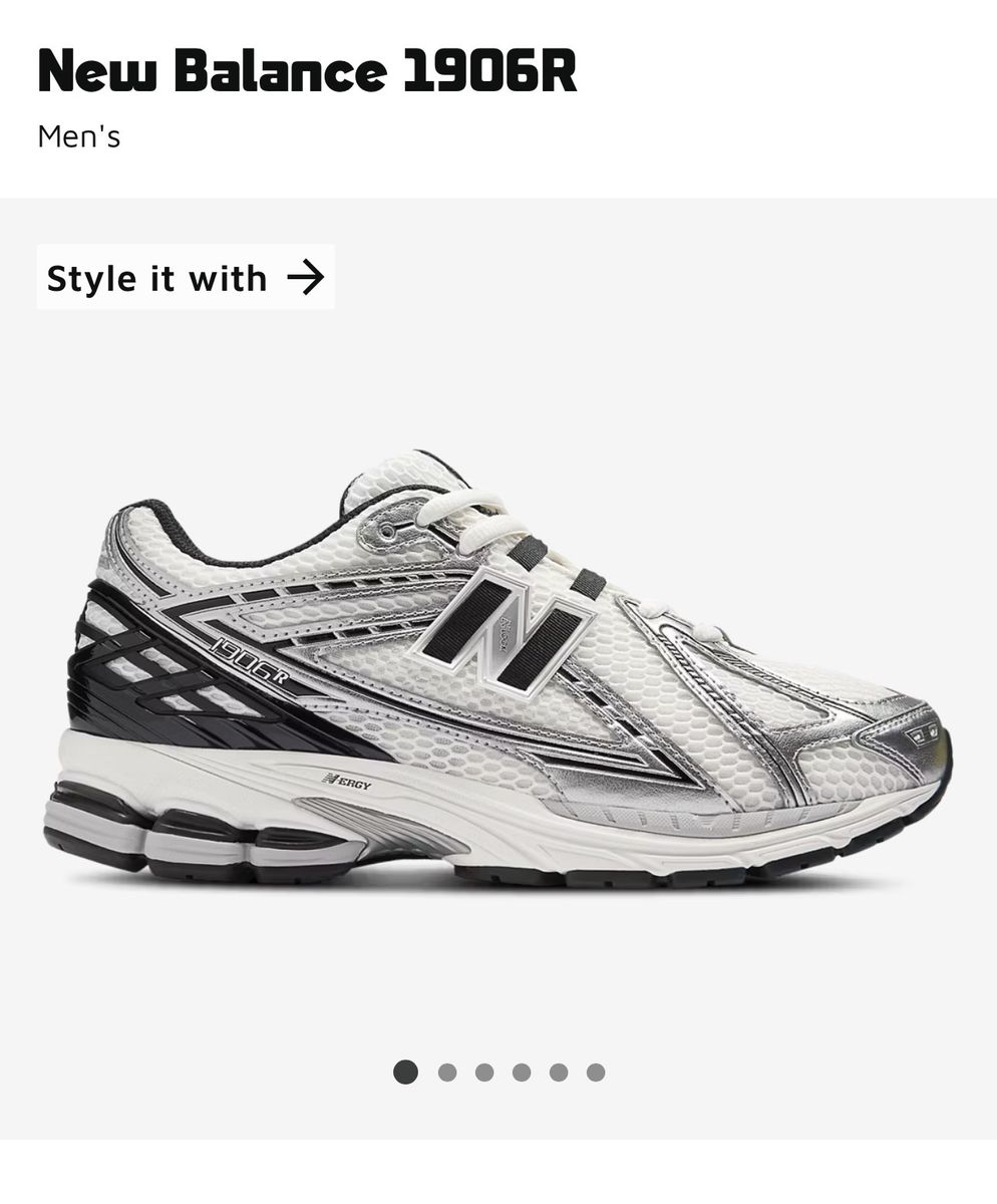 Unisex New Balance 1906R Men's White/Silver/Black