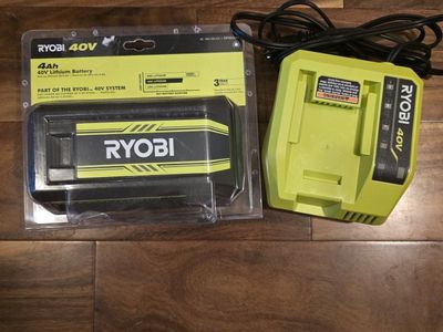 Ryobi 40V 4Ah Lithium Battery and Charger Set
