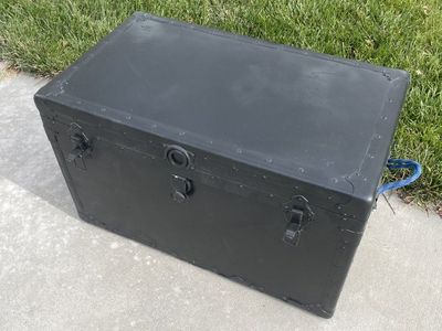 Antique Trunk, Repainted Black