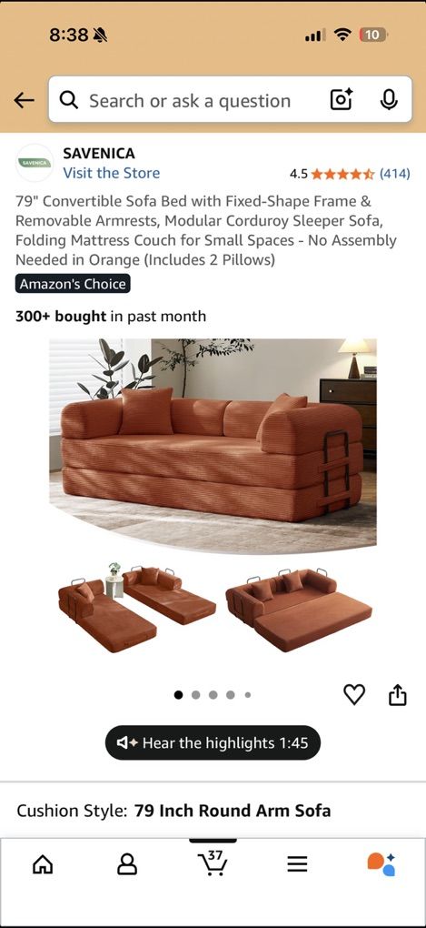 New Memory Foam Sofa