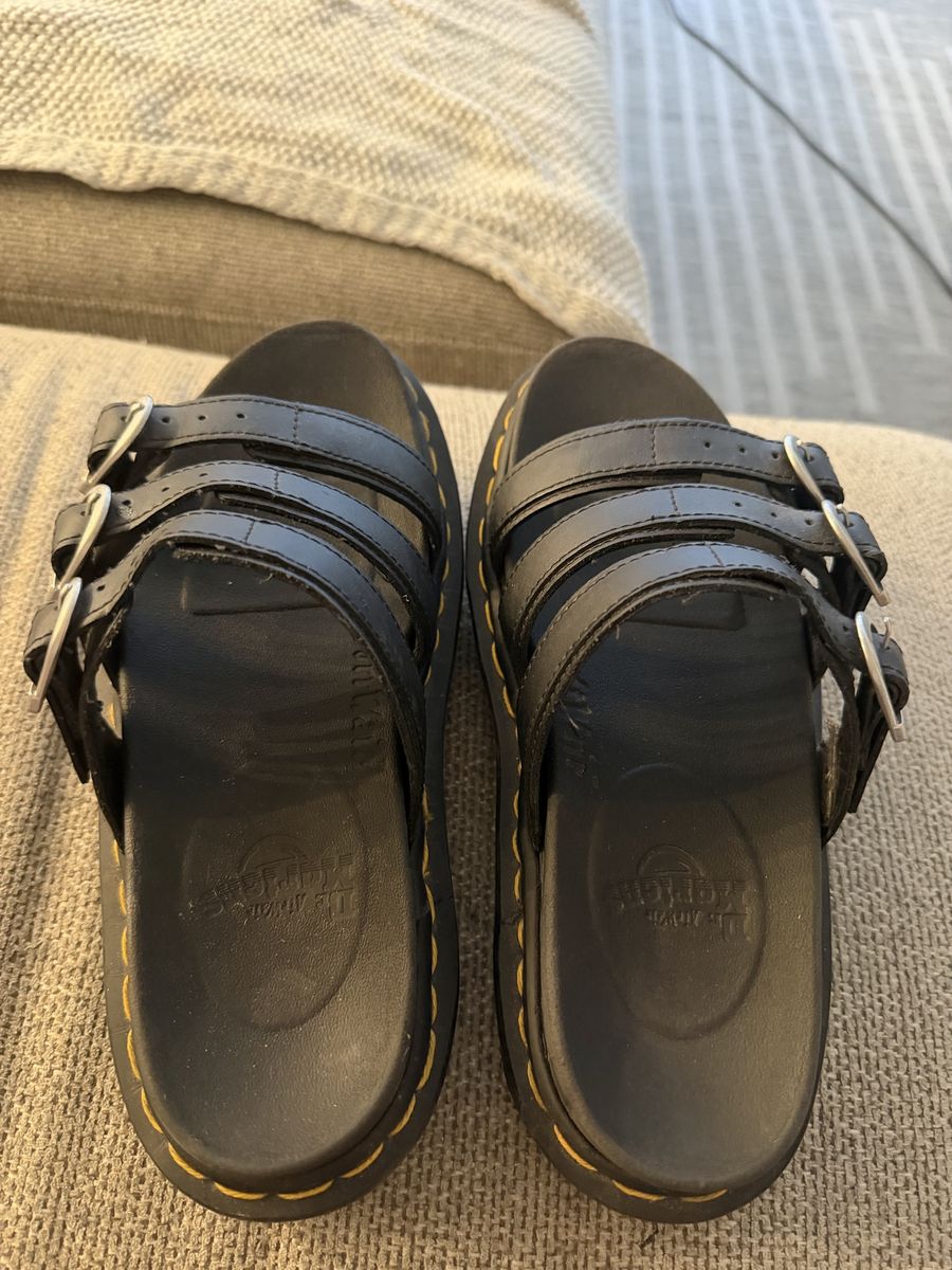 Black doc martens blaire sandals size 6