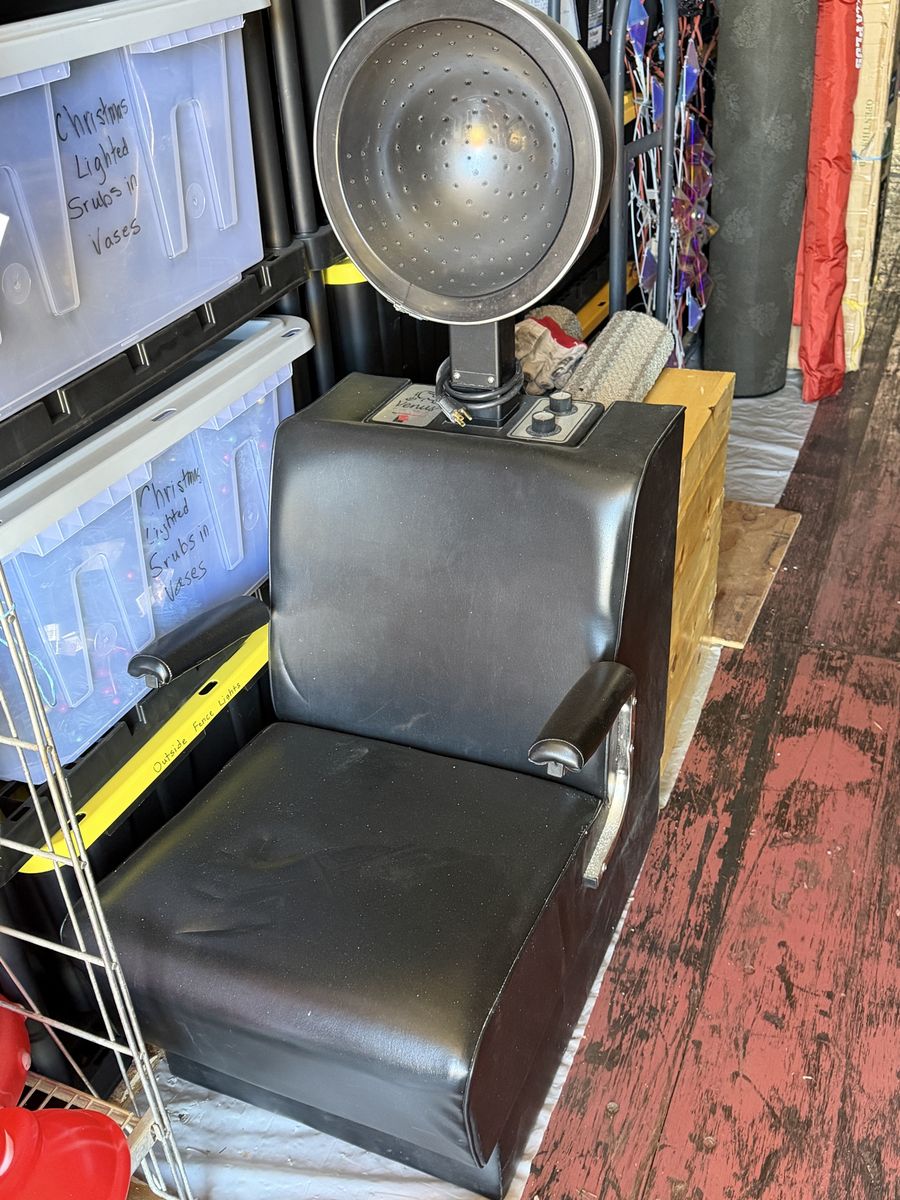 Venus Black Vinyl Salon Hair Dryer Chair with Hood