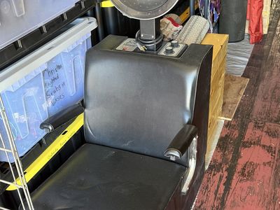 Venus Black Vinyl Salon Hair Dryer Chair with Hood