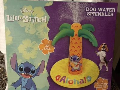 Disney Lilo & Stitch Dog Water Sprinkler 32" Tall Inflatable