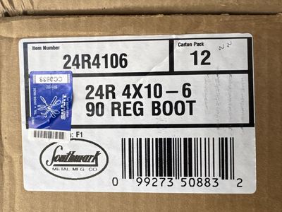 Southwark 24R4106 4x10-6 90 Reg Boot, Carton of 12 - HVAC Duct Fitting