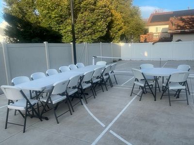 Tables and chairs for rent