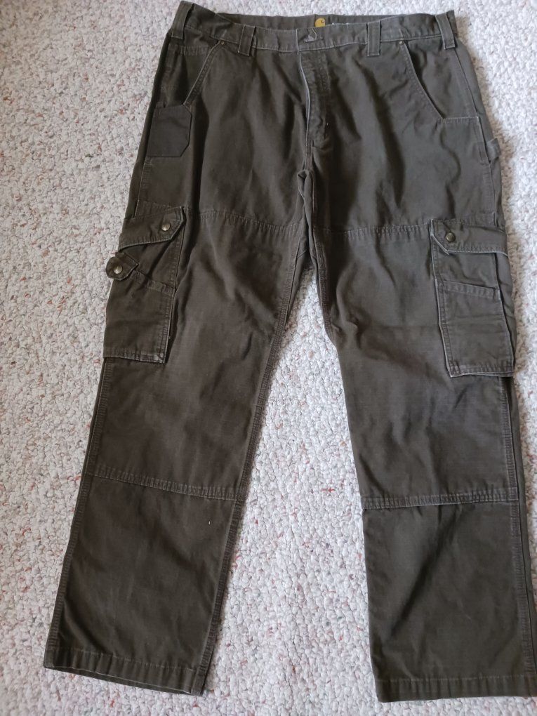 Carhartt B342-DFE Relaxed Fit Cargo Pants - Men's Size 40x32, 100% Cotton