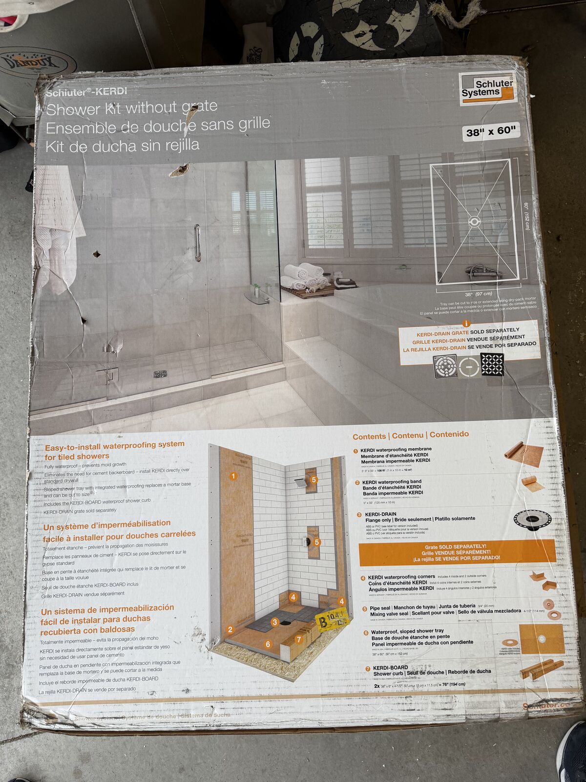 Schluter Systems Shower kit Without Grate