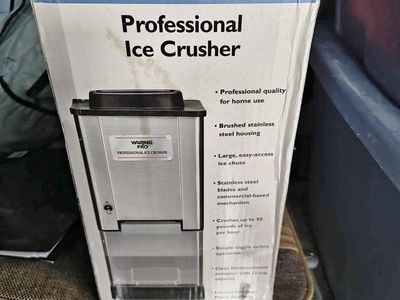 Waring Pro IC70 Professional Quality Ice Crusher - Crushes 50 lbs/hr, Stainless Steel Housing