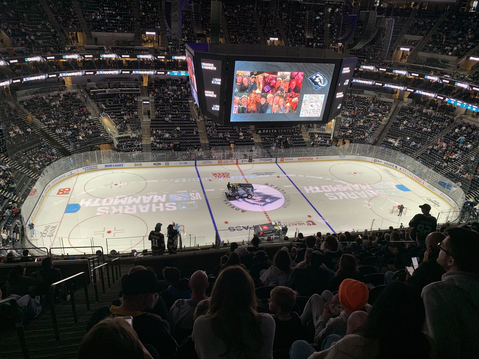 Utah Mammoth vs Nashville Two Upper Bowl Sideline Tickets Sec 114 Row 17 Seats 5&6