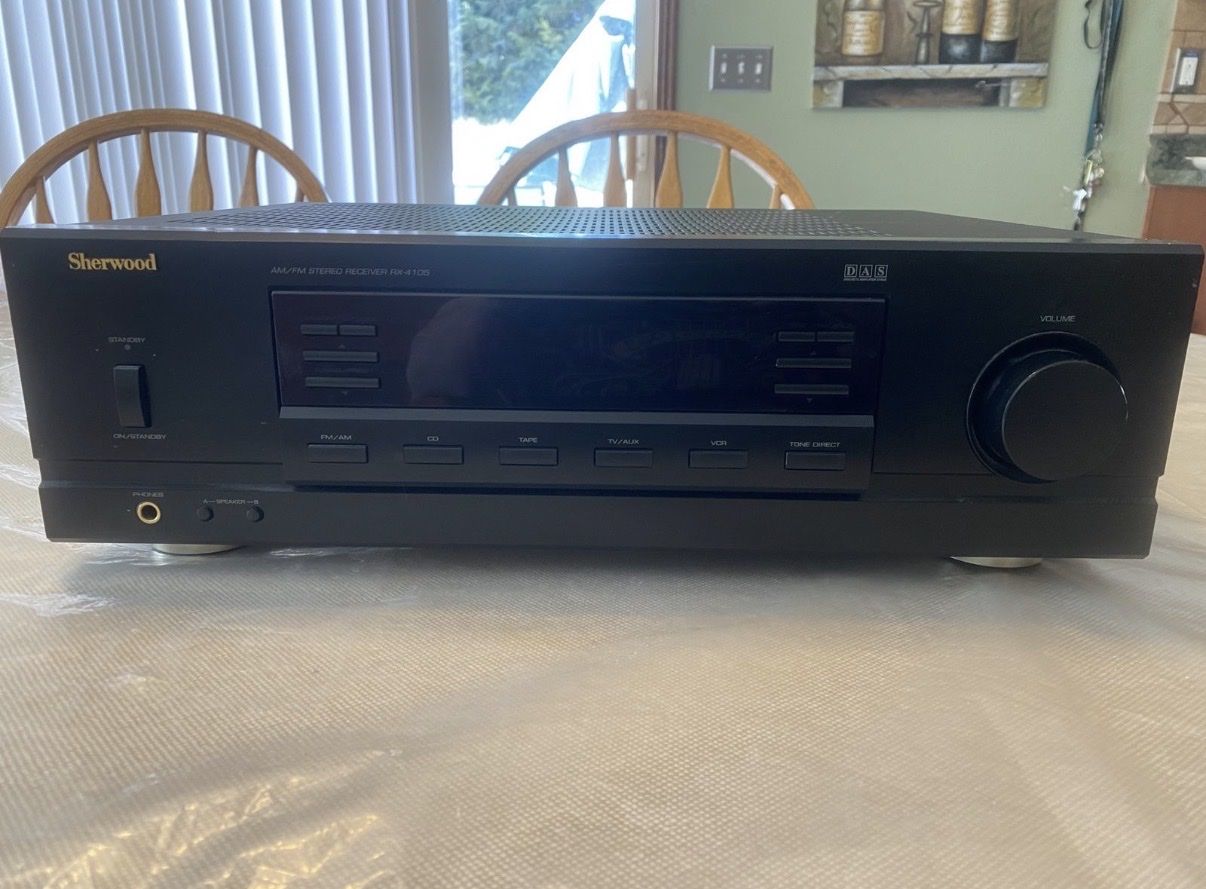 Sherwood RX-4105 100W AM/FM Stereo Receiver with Remote Control & Manual - Excellent Condition