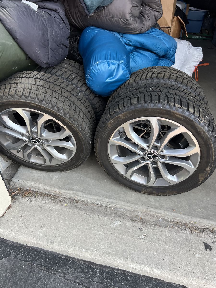 Mercedes-Benz OEM 17" Wheels with Bridgestone Blizzak WS90 Winter Tires 225/50R17 Set of 4