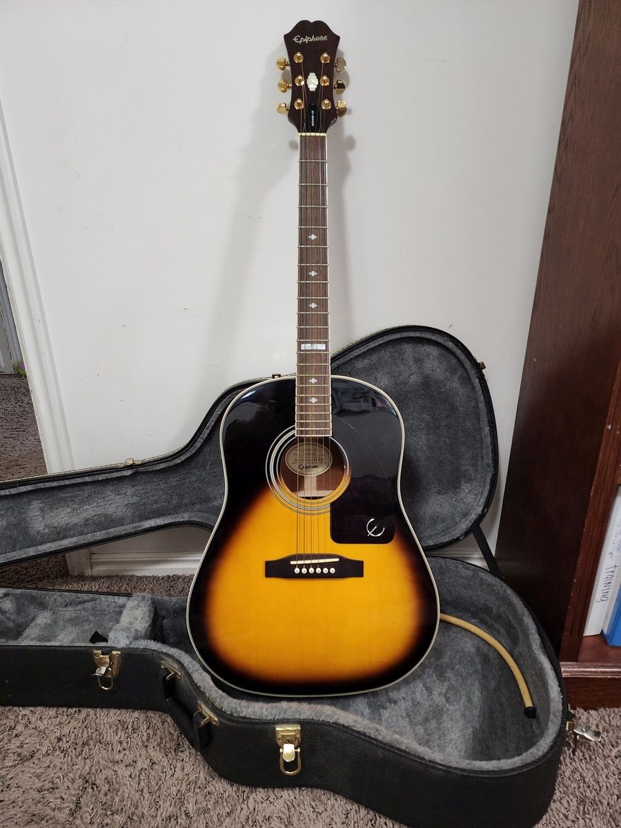 Epiphone AJ 18-S VS Acoustic Guitar with hard shell case