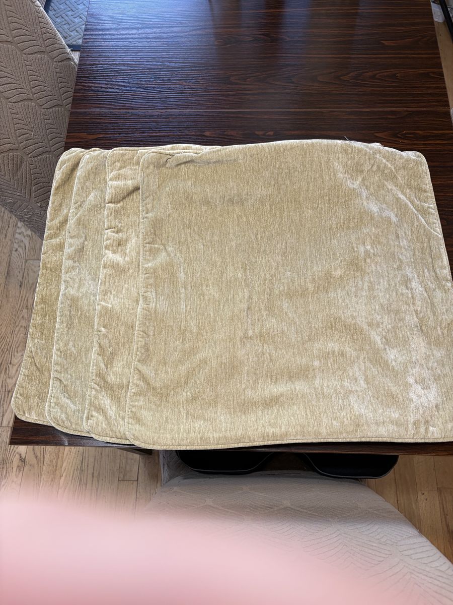 Set of 4 Light Sage Velvet Pillow Covers - 19-1/2” Square