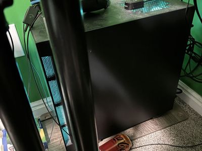 Custom Gaming Desktop PC with Dual Monitors and Webcam Setup