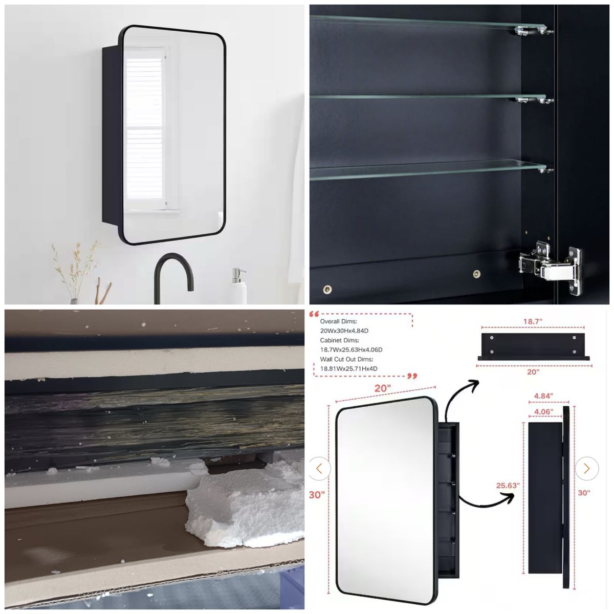 NIB Mirror/Medicine Cabinet Recessed or Surface Mount