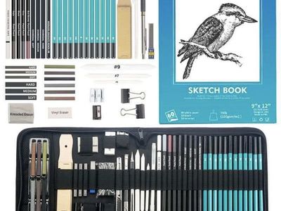 50pc Professional Drawing Artist Kit Pencils Sketch Charcoal Art Set.!