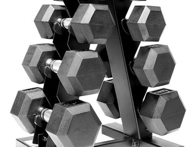 DUMBBELL 100LB SET WITH TREE dumbbell weights