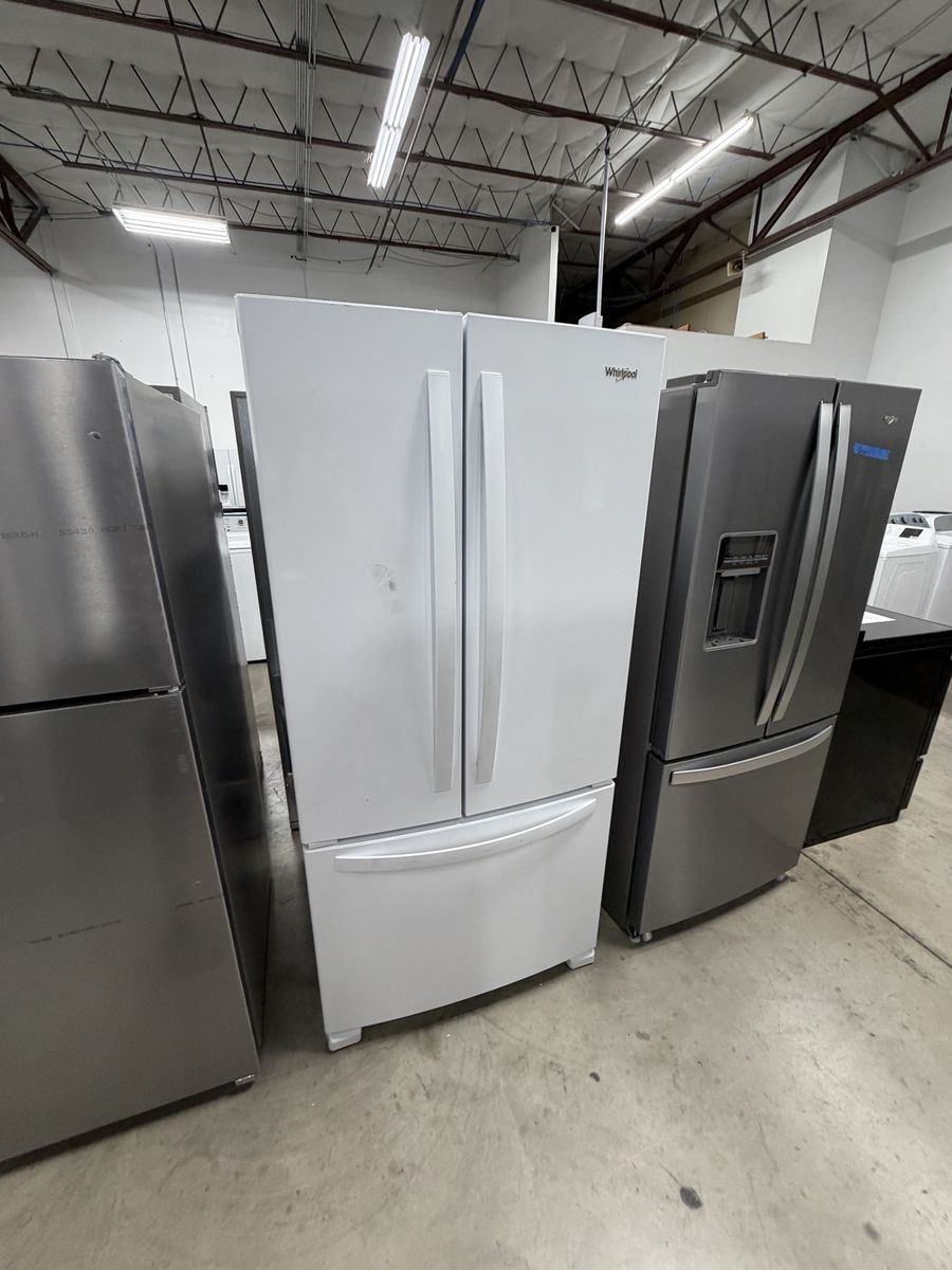 NEW WHIRLPOOL 33 INCH WHITE FRENCH DOOR FRIDGE