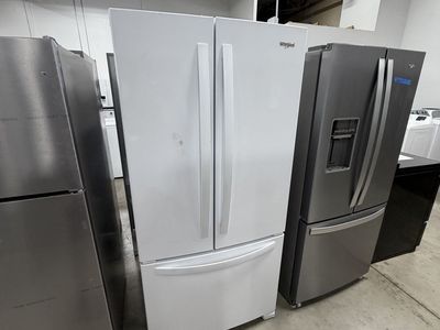 NEW WHIRLPOOL 33 INCH WHITE FRENCH DOOR FRIDGE