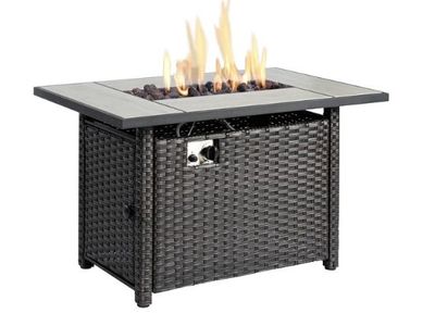 OVIOS 42 Inch Outdoor Patio Fire Pit Table