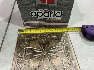 8" TILE 5 custom patterns gold copper finish (23 pieces)