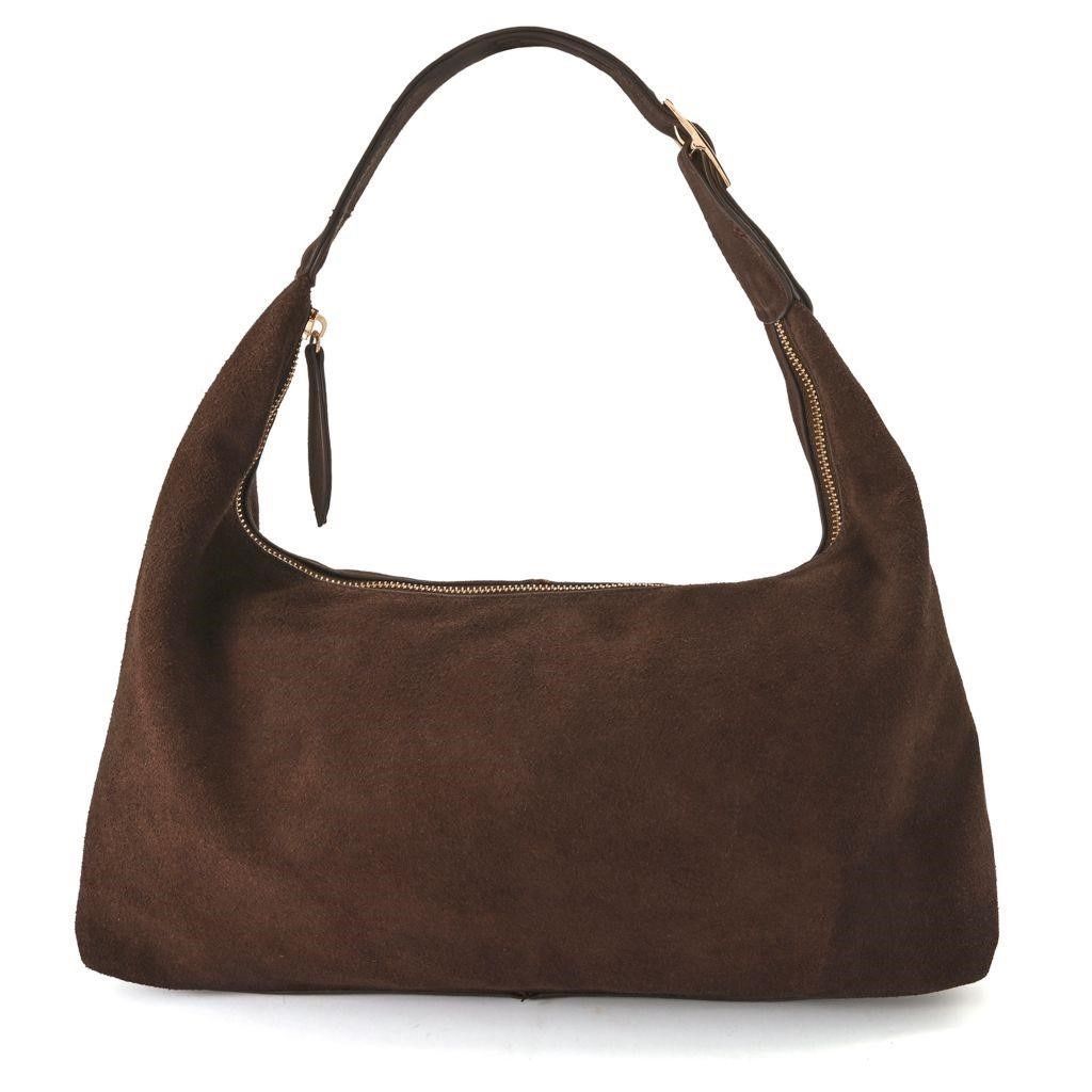Moda Luxe Maple Suede Leather Hobo Bag