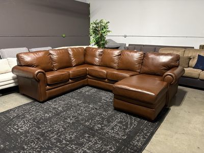 Leather Sectional Couch (Free Delivery)