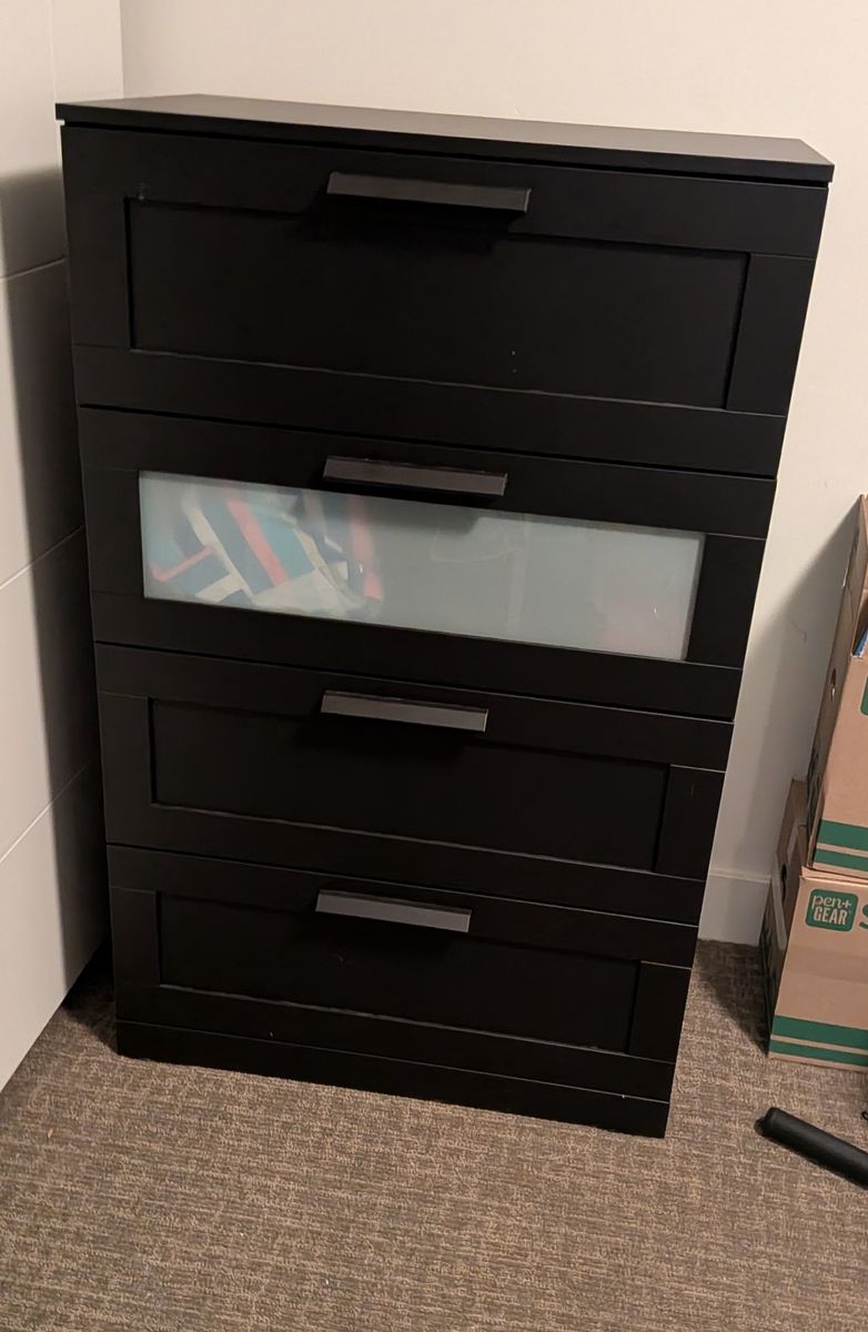 IKEA BRIMNES 4-Drawer Dresser – Black