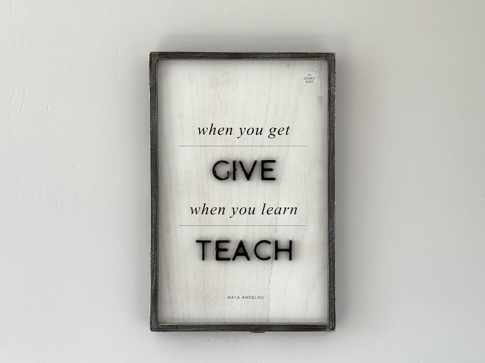 Reversible Wood Framed Sign 22"x15"x1.5"