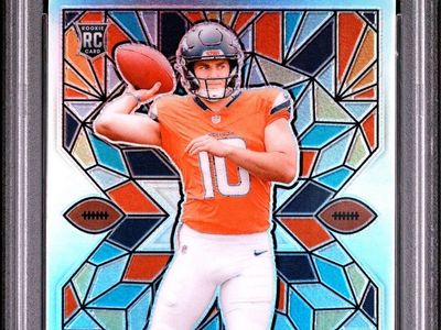 2024 Panini Mosaic Bo Nix Stained Glass Rookie Card PSA 9 Mint