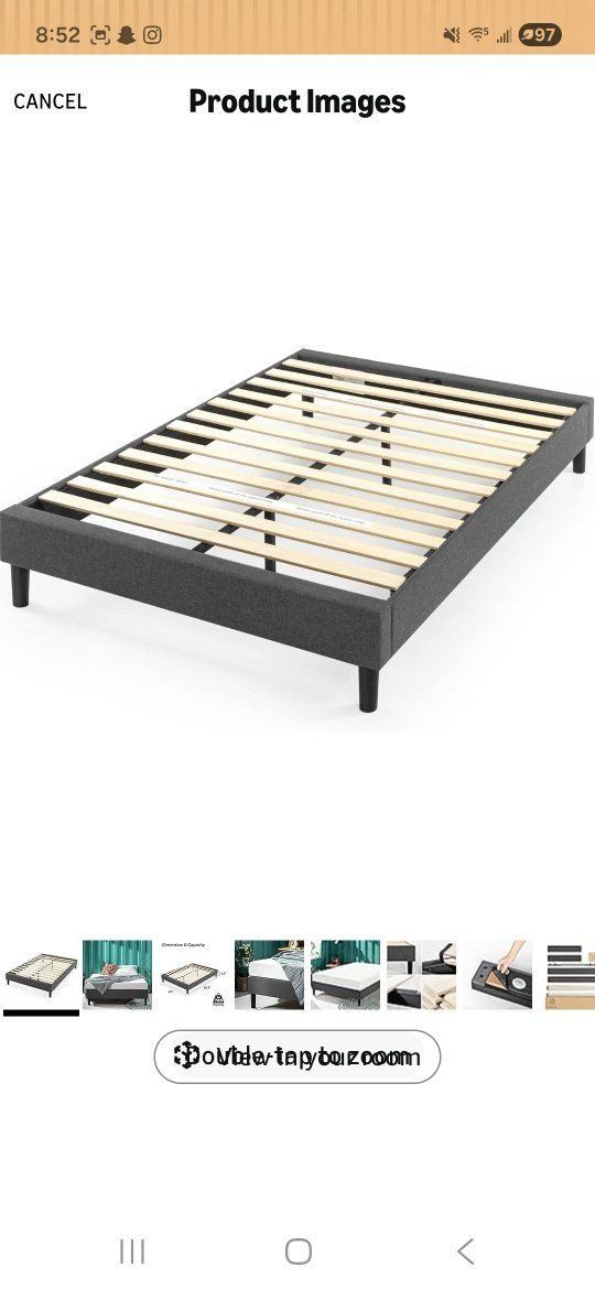 **Queen** Upholstered Platform Bed Frame* Gray