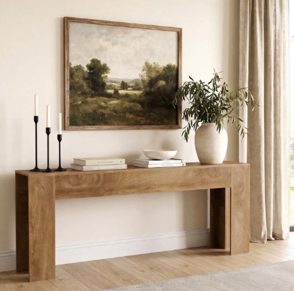 LITTLE TREE 78.74 Inches Extra Long Console Table, Farmhouse Sofa Table Behind Couch, Large Foyer Hallway Entryway Table for Ent