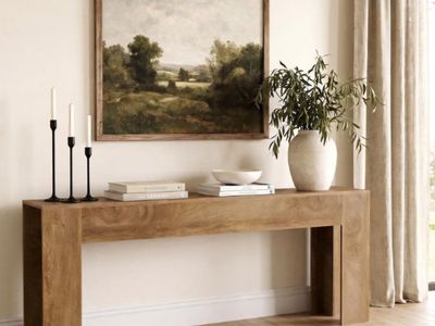 LITTLE TREE 78.74 Inches Extra Long Console Table, Farmhouse Sofa Table Behind Couch, Large Foyer Hallway Entryway Table for Ent