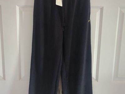 New Fabletics Cozy Cord High-Waisted Wide Leg Pants - Black, Size S