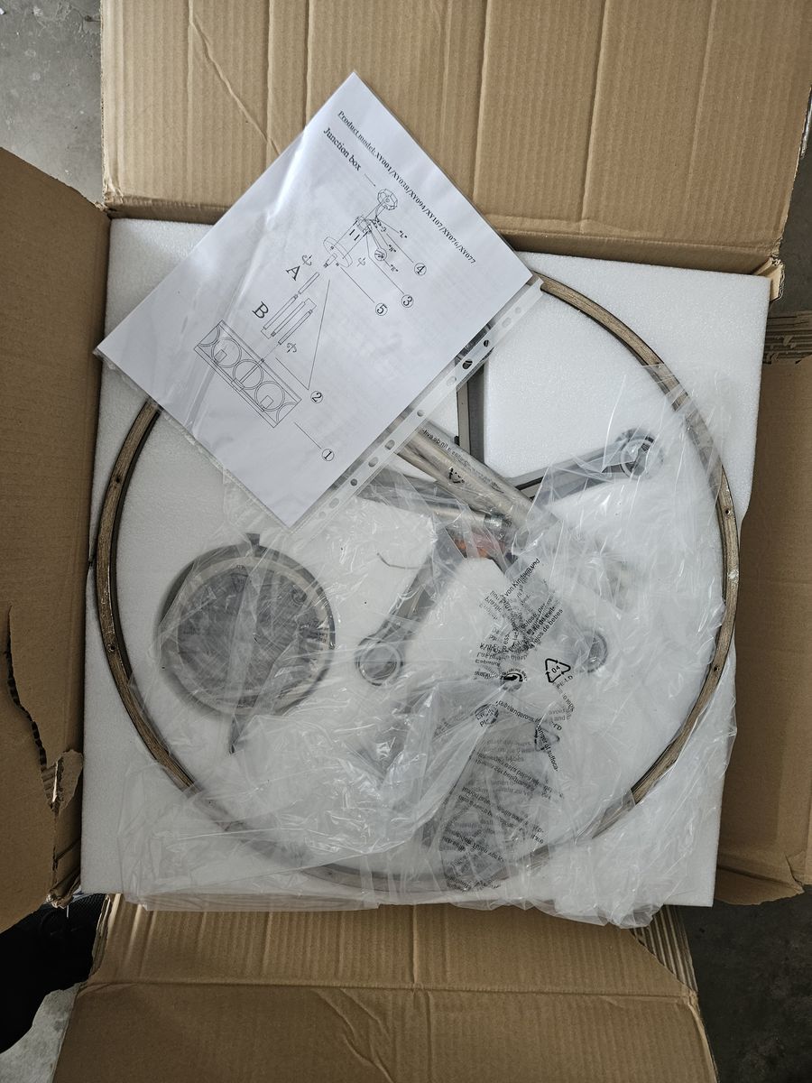 Stunning New In Box Drum Chandelier