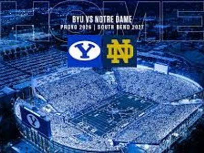 BYU vs. Notre Dame Padded Chair Seats 3 Rows From Field